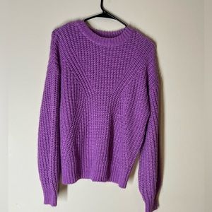 A new day. Knitted, soft, purple, large, comfy sweater